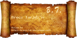 Brecz Tarján névjegykártya